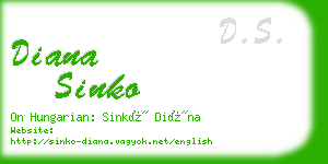 diana sinko business card
